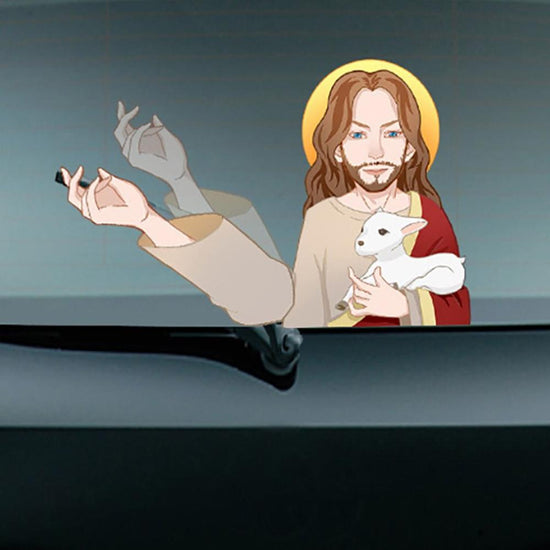 Bless This Traffic 🙏Jesus Car Wiper Decal! ✝️