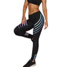 Skinny Waisted Laser Effect Fitness Leggings - Veteran Merchandise