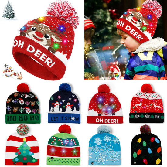 Tis The Season LED Light Up Knit Beanie