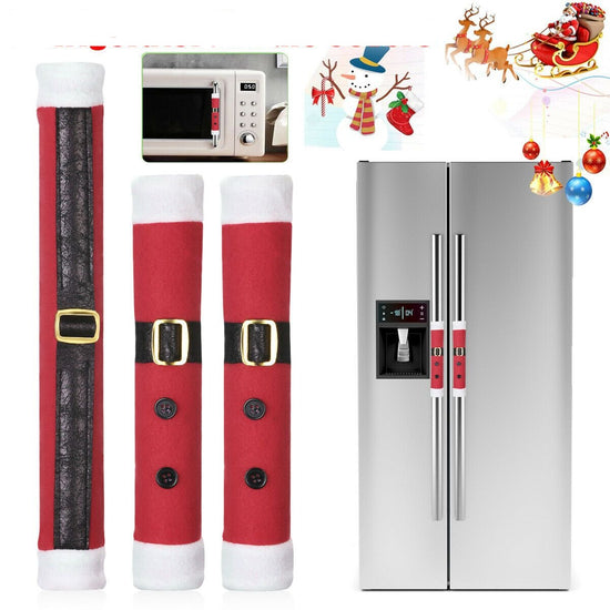 Christmas Kitchen Decor 3 Piece Set Handle Cover