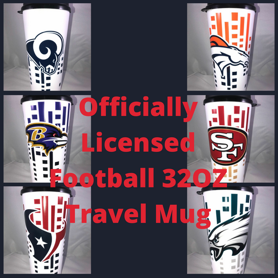 Officially Licensed NFL Football 32OZ Travel Mug