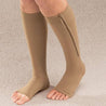 Open Toe Zipper Compression Stockings For Men and Women - Veteran Merchandise