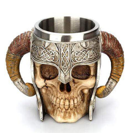 Spirit Of The Strong Horned Viking King Skull Mug