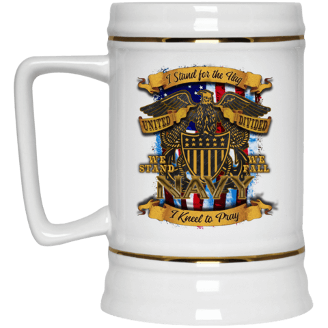 Navy Beer Stein 22oz.