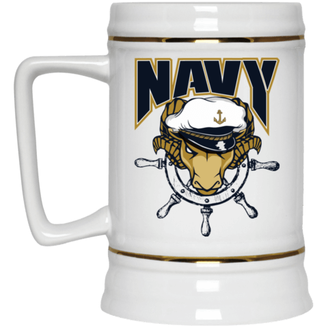 Navy Ram Beer Stein