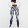 High Wasted Soring Wing Printed Sports Leggings - Veteran Merchandise
