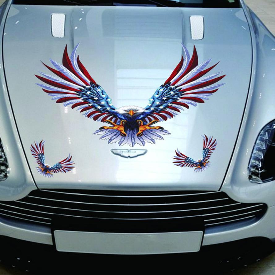 Large Auto Decal Eagle USA Flag | Veteran Merchandise