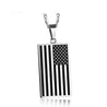 American Flag Engraved Gold Pendant Necklace - Veteran Merchandise